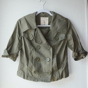 Olive Green Blazer Coat